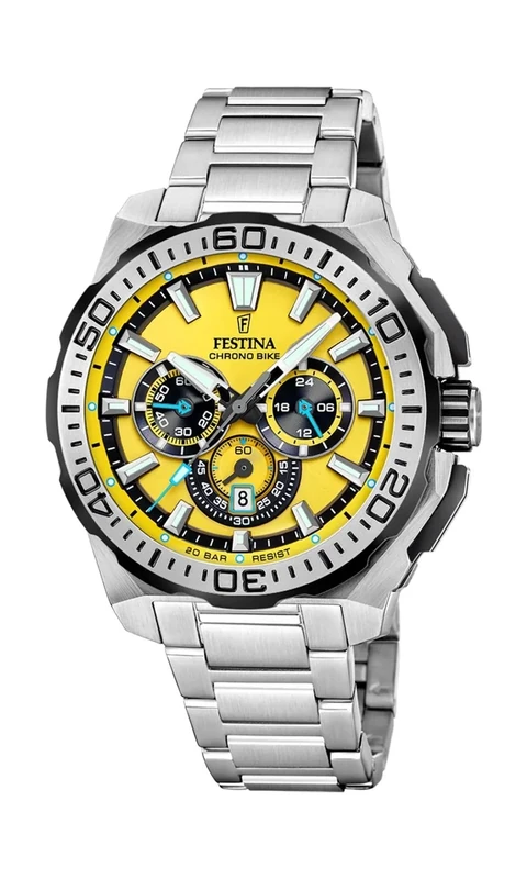 Festina 2025 Chrono Bike Watch with Stainless Steel Bracelet F20724/4