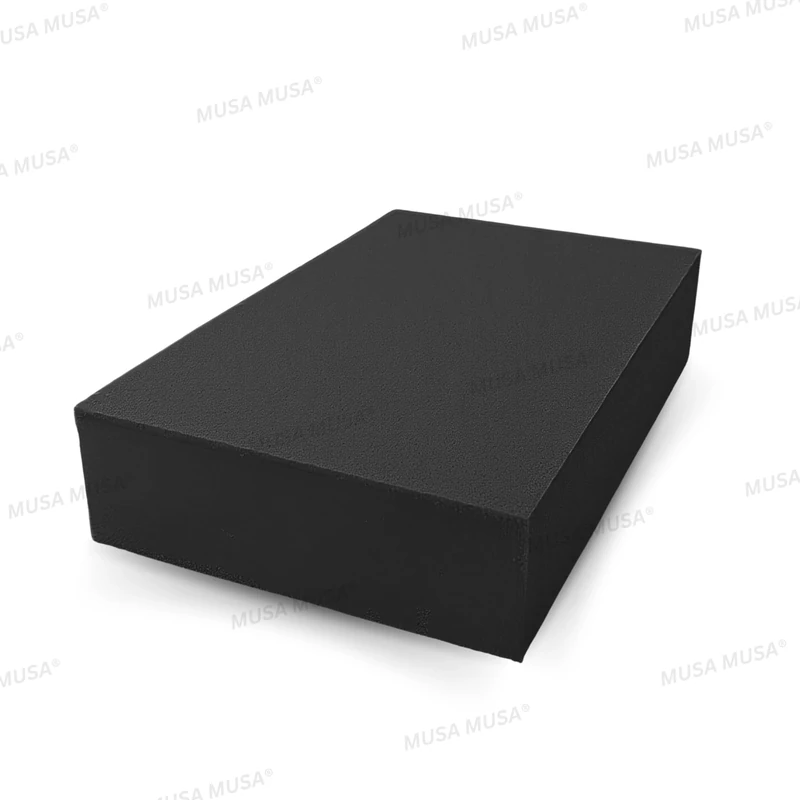 MUSA MUSA Upholstery Foam for Chair Pads & Seat Cushions, Premium Quality Replacement Foam Cut to Size for Cushions, Seat Pads & Chairs, High Density foam for seating (Black, 73 x 73cm, 10cm thick)