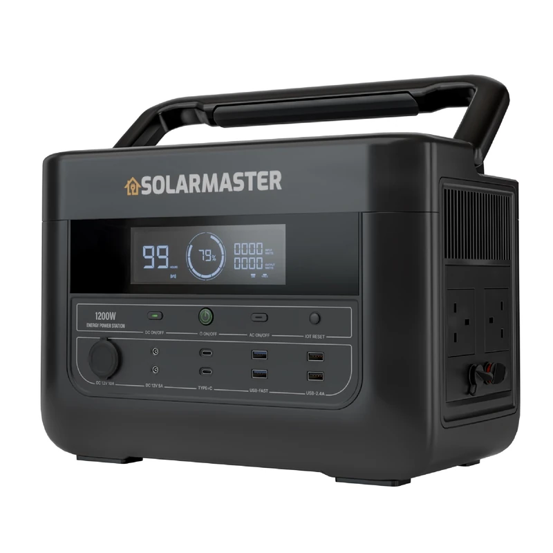 Solar Master GEN-1200 Pathfinder Portable Power Station - Provides 1200W of Continuous Output - Energy Solution for Laptops, EVs and Smartphones - Off-Grid Power for Everyday Usage & Emergency Backups