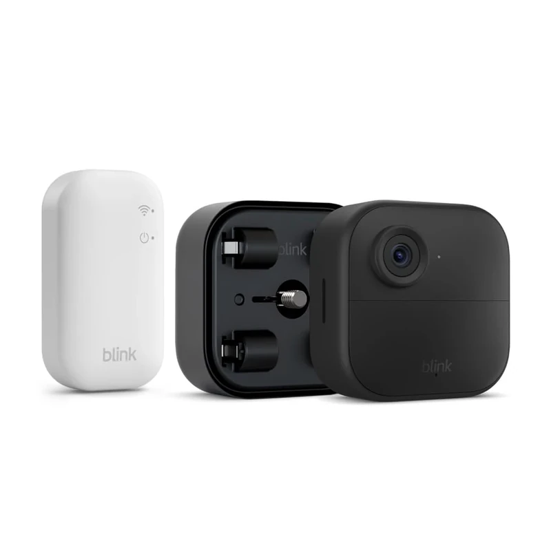Blink camera (Outdoor 4) + Battery Extension Pack | Newest model | Wireless HD smart security camera, four-year battery life, enhanced motion detection, works with Alexa | 1 camera system | IP65