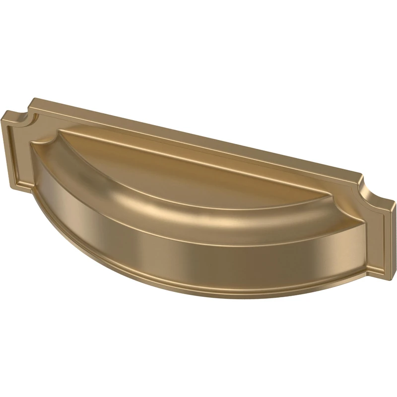 Franklin Brass Notched Backplate (10-Pack) Cabinet Handles Dual Mount 3 or 3-3/4" Hole Center Cup Pulls | Champagne Bronze Hardware Kitchen Door, Drawers, Dressers, Furniture P40110C-CZ-B