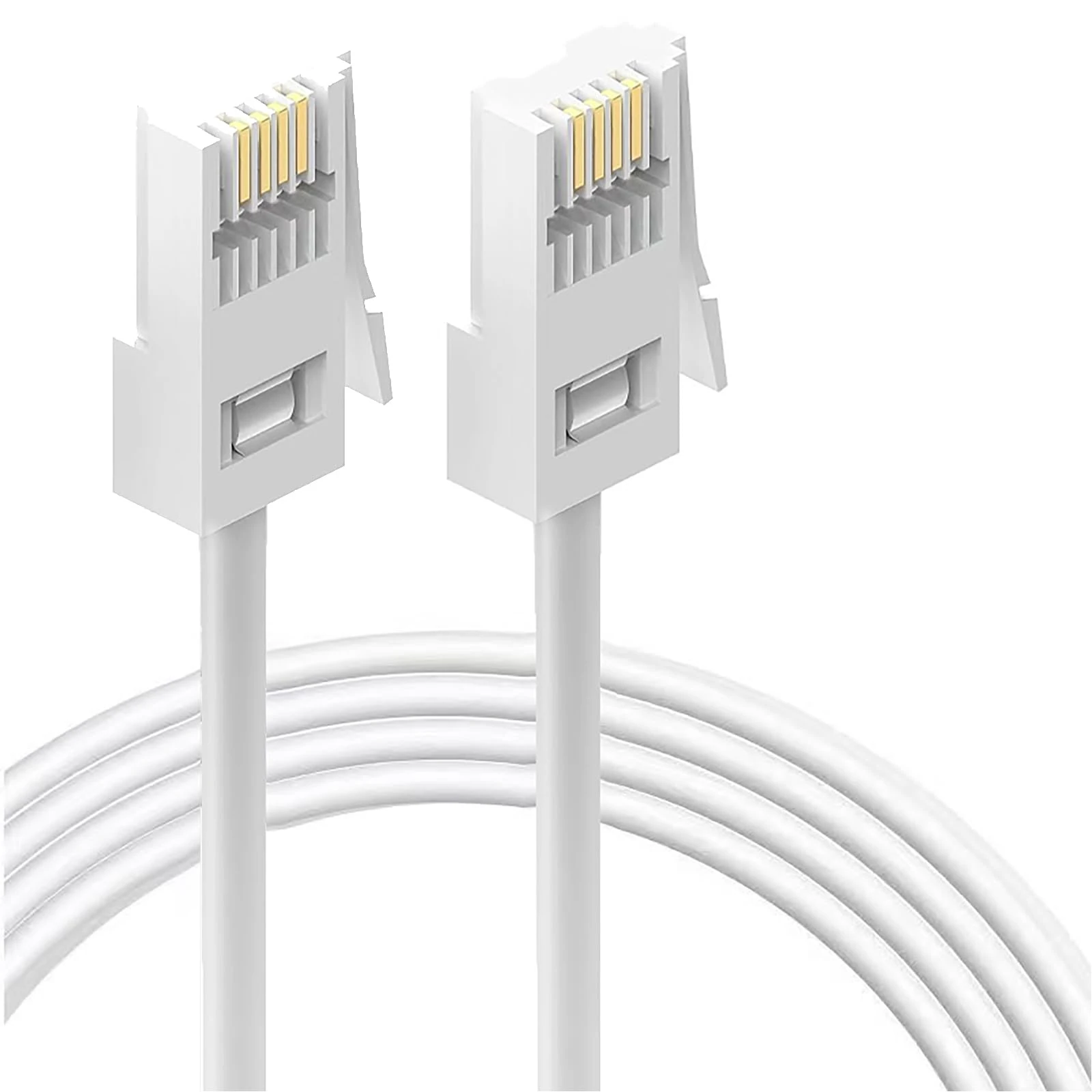 HAWAKA BT Telephone Cable,BT Male to Male Telephone Wire,6P4C Plug Phone Cable for Home & Office (WH-5M)