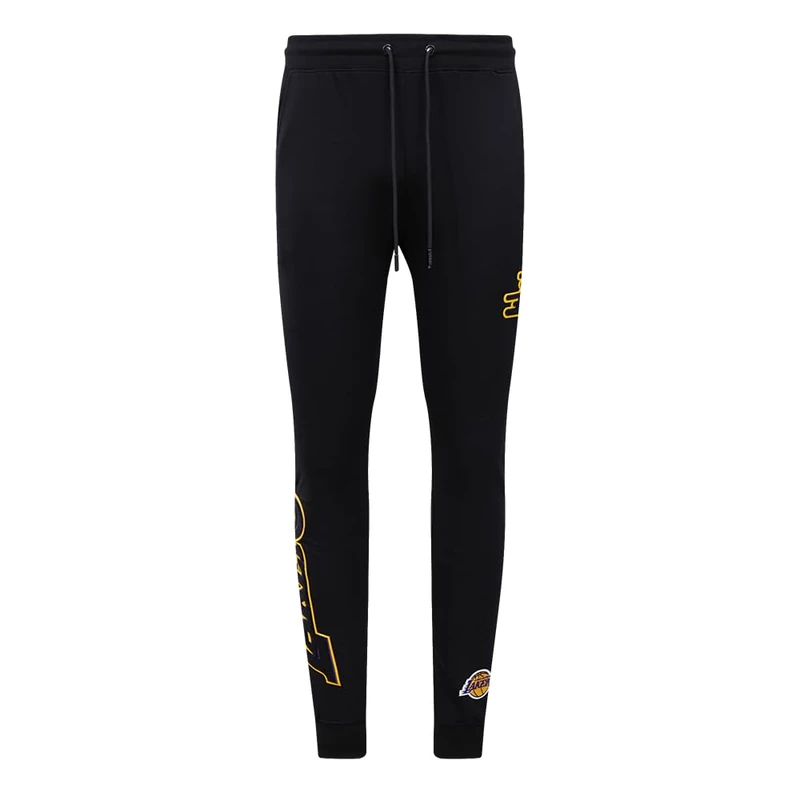 Pro Standard Mens NBA Los Angeles Lakers Classic Chenille Jogger Black S - Image 1
