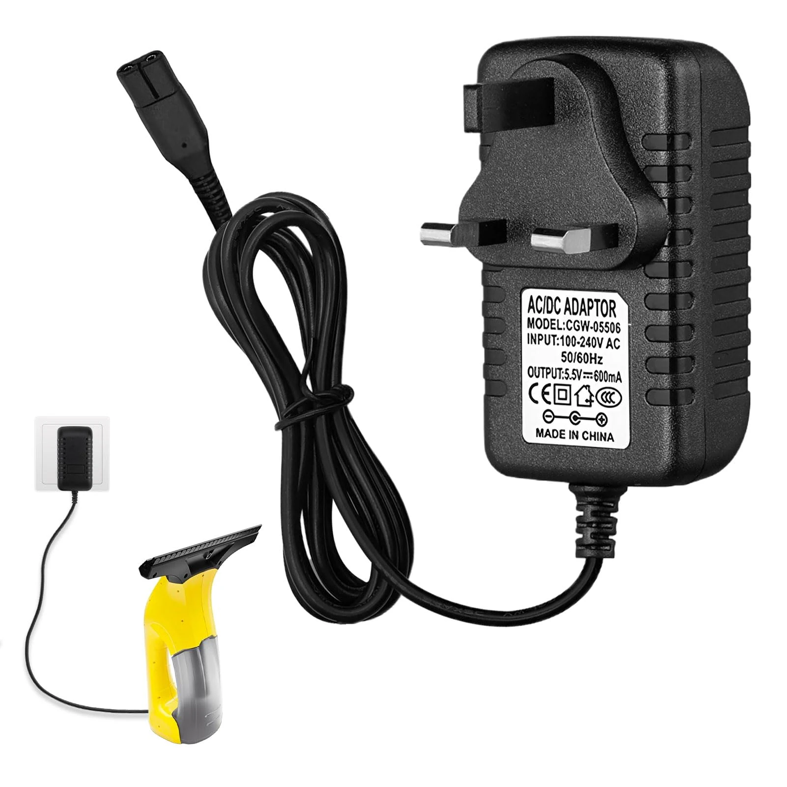 Charger for Karcher Window Vac Cleaners, for Karcher Window Cleaner Chargering, Charger for Karcher WV2 WV1 WV5 WV50 WV50 PLUS WV55 WV60 WV70, for Karcher Windows Vacuum Cleaner Charging