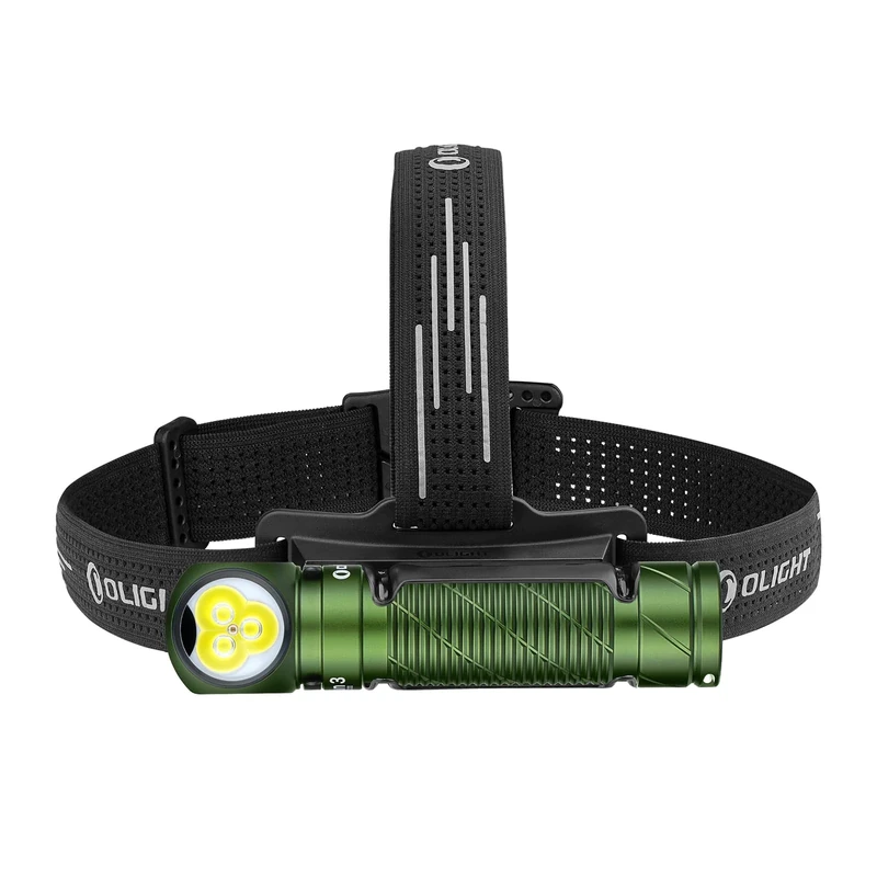 OLIGHT Perun 3 Headlamp 3000 Lumens LED Head Torch, Rechargeable Headlight with Red Light Option, Ideal for Camping, Working, Repairs and Outdoors (OD Green)