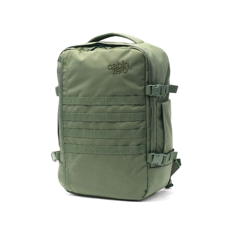 Cabinzero Unisex Military 36L Ultra Light Cabin Bag with Luggage Trackers. Backpack, mystic green, Medium