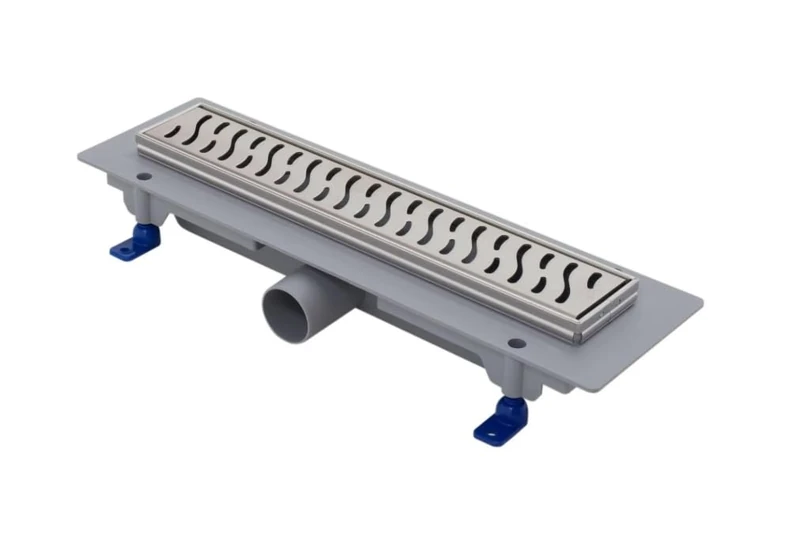 SCHWAB Vibe Stainless Steel Frame Shower Drain - 450mm Pitch 40mm Drain Height 65mm (Adjustable 65-87mm) 15mm Frame 35-38L/min Flow (EN 1253-2) K3 Load Capacity (300kg) Black - Image 1