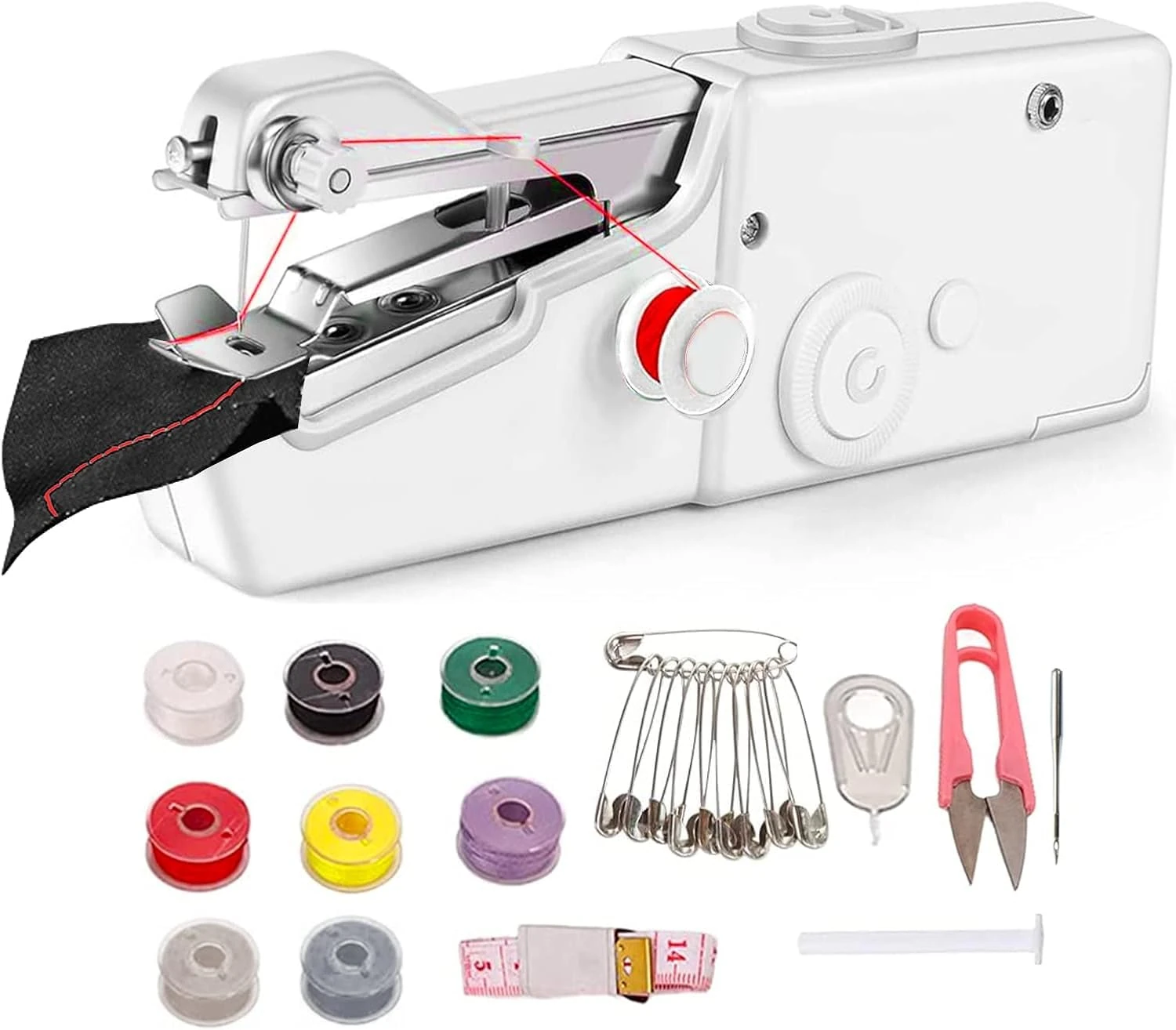 Handheld Sewing Machine, Mini Sewing Machines with Sewing Accessories, Portable Sewing Machine for Beginners Suitable for Home,Travel and DIY