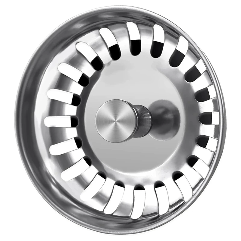 YOXITIXOT Kitchen Sink Plug Strainer, Stainless Steel Sink Plug Replacement,Universal Sink Drainer Plug, Hole Diameter 80mm