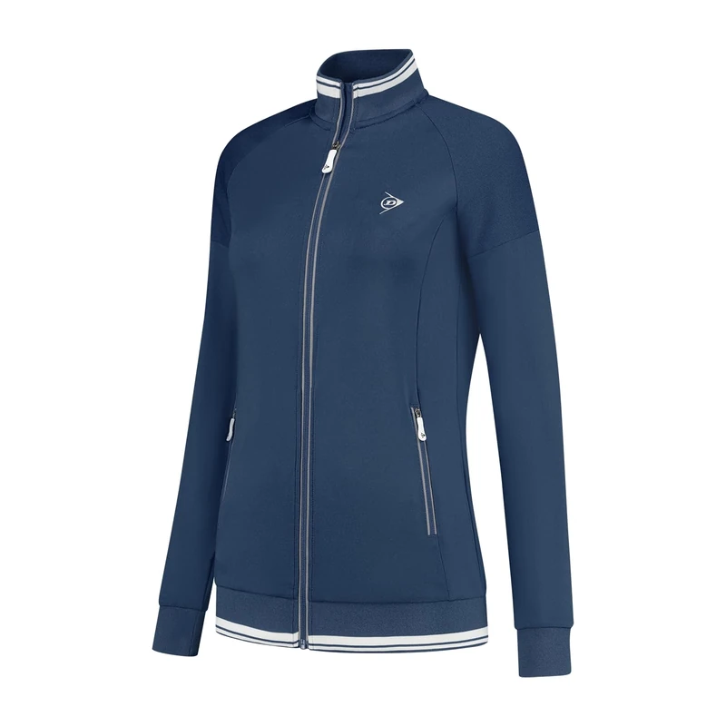 DUNLOP CLUB LADIES KNITTED TENNIS JACKET, Navy, XS