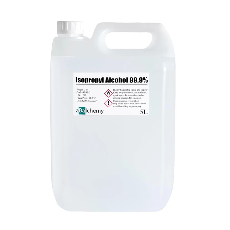 Isopropyl Alcohol 99.9% Pure IPA 5 Litre Isopropanol Lab Grade - aBalchemy