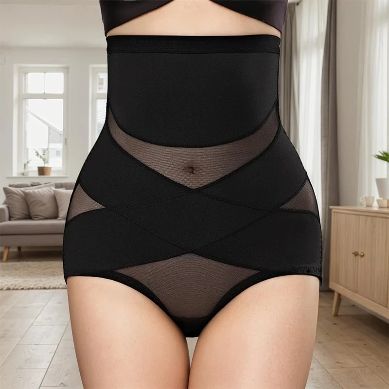 Generic Women's High-Rise Seamless Hip Lift Underwear - 3X Large Black