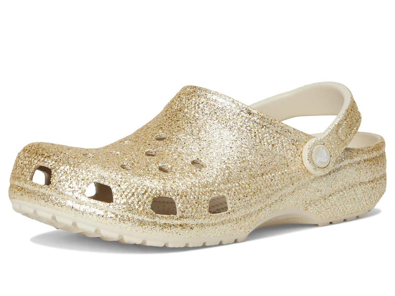 Crocs Unisex Adult, Classic Chunky Glitter Clog, Sandstone, 5 UK Men/ 6 UK Women