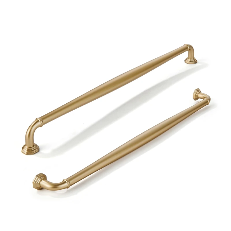 khtumeware 1 Pack Appliance Handle Pull 18 Inch(457mm) Brushed Gold Cabinet Handles Matte Satin Gold Cabinet Pulls Heavy Duty Solid Cabinet Hardware for Cupboard Drawer Pulls Dresser Handle