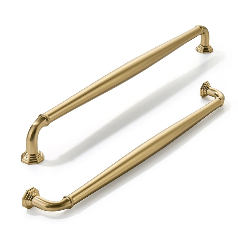 khtumeware 10 Pack 8 Inch(203mm) Champagne Bronze Heavy Duty Solid Cabinet Pulls Satin Brass Cabinet Handles Heavy Duty Solid Cabinet Hardware for Cupboard Drawer Pulls Dresser Handle