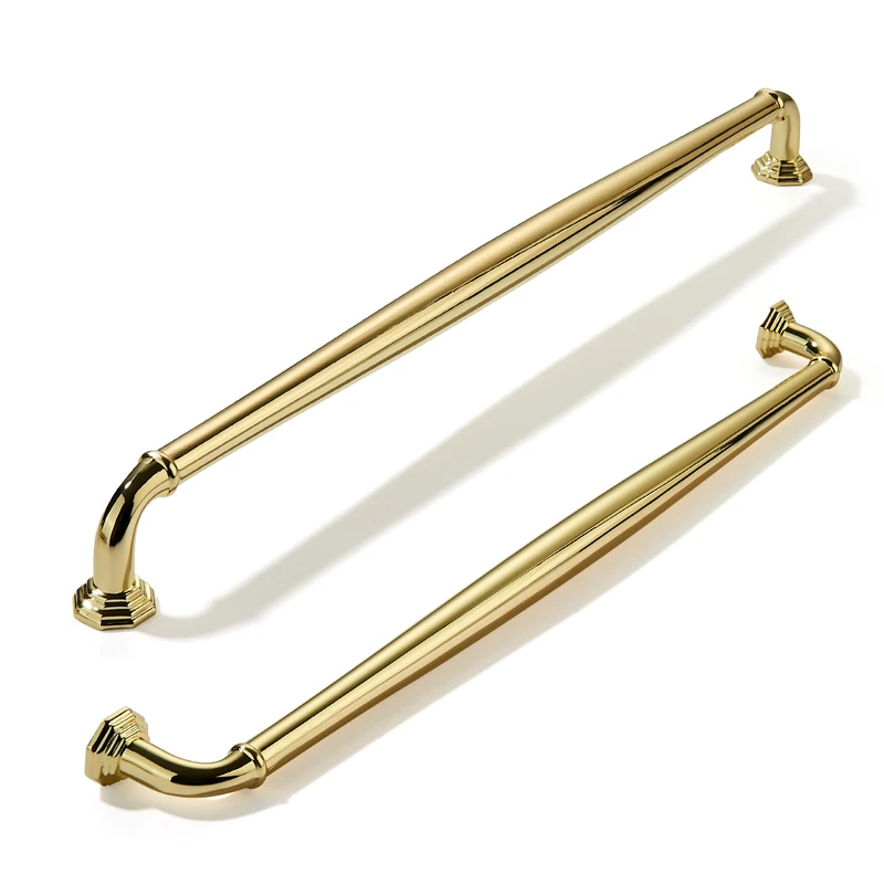 khtumeware 1 Pack Appliance Handle Pull 18 Inch(457mm) Polished Brass Cabinet Pulls Unlacquered Gold Cabinet Handle Heavy Duty Solid Cabinet Hardware for Cupboard Drawer Pulls Dresser Handle