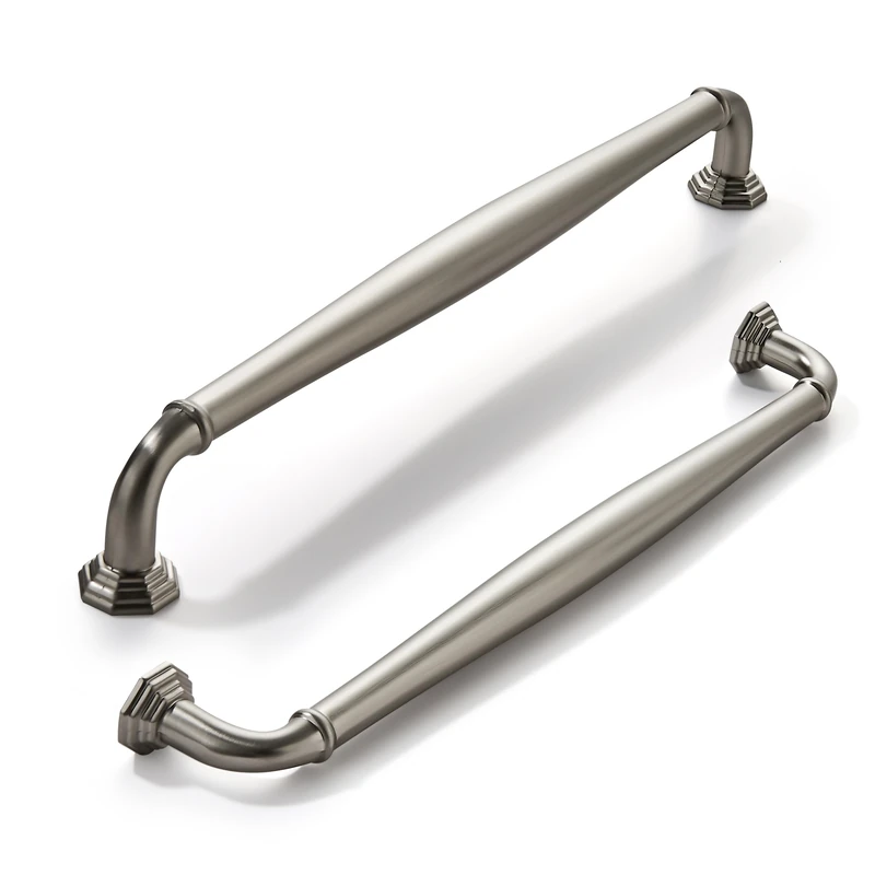 khtumeware 10 Pack 8 Inch(203mm) Brushed Satin Nickel Heavy Duty Solid Cabinet Handles Cabinet Pulls Heavy Duty Solid Cabinet Hardware for Cupboard Drawer Pulls Dresser Handle