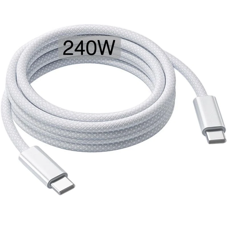 240W USB-C Charge Cable 2m, 6ft USB C to USB C Cable, Fast Charging Cord for Macbook Pro/Macbook Air, iPad Pro 12.9/11, iPad Air 5th/4th, Mini 7th/6th, iPad 10th, iPhone 17/16/15/16e/Pro Max/Plus Lead