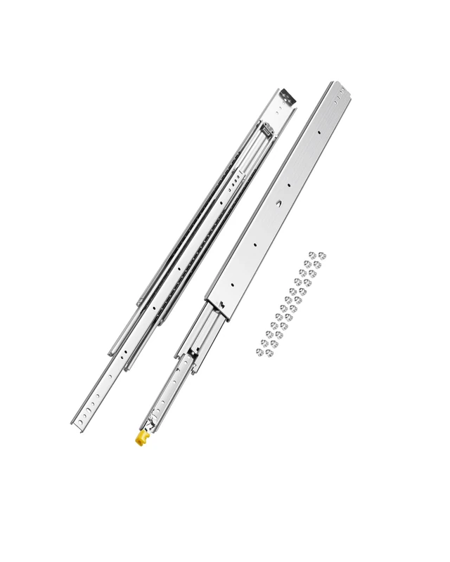 VEVOR 1 Pair Full Extension Drawer Slides 16 18 20 24 30 35 37.4 59 24 32 36 40 48 60 in, 500 lbs Load Capacity Locking Drawer Slides, Ball Bearing with Lock Side Mount Drawer Slide Rail