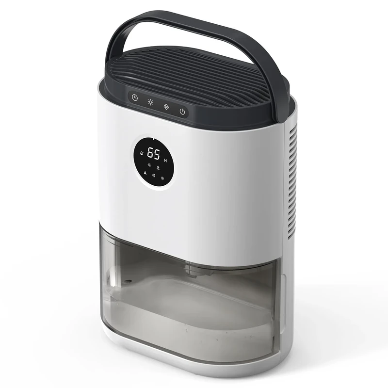 CONOPUPlus Dehumidifier 2300ML, Dehumidifiers for Home with Auto Humidity Sensor & Display, 48H Timer, 7 Color Lights, Auto Defrost, Sleep Mode, Portable Dehumidifier for Bedroom, Bathroom, Wardrobe