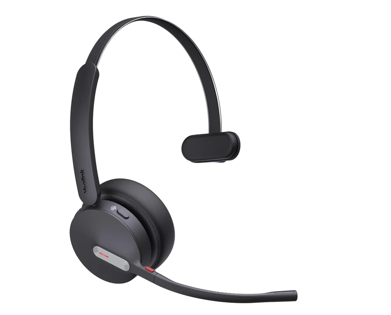 Yealink BH70 Mono Wireless Bluetooth Headset with Charging Stand and USB-C/A for PC connection – Certified for Teams