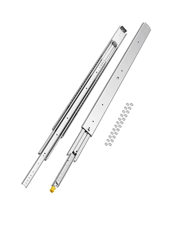 VEVOR 1 Pair Full Extension Drawer Slides 16 18 20 24 30 35 37.4 59 24 32 36 40 48 60 in, 500 lbs Load Capacity Locking Drawer Slides, Ball Bearing with Lock Side Mount Drawer Slide Rail