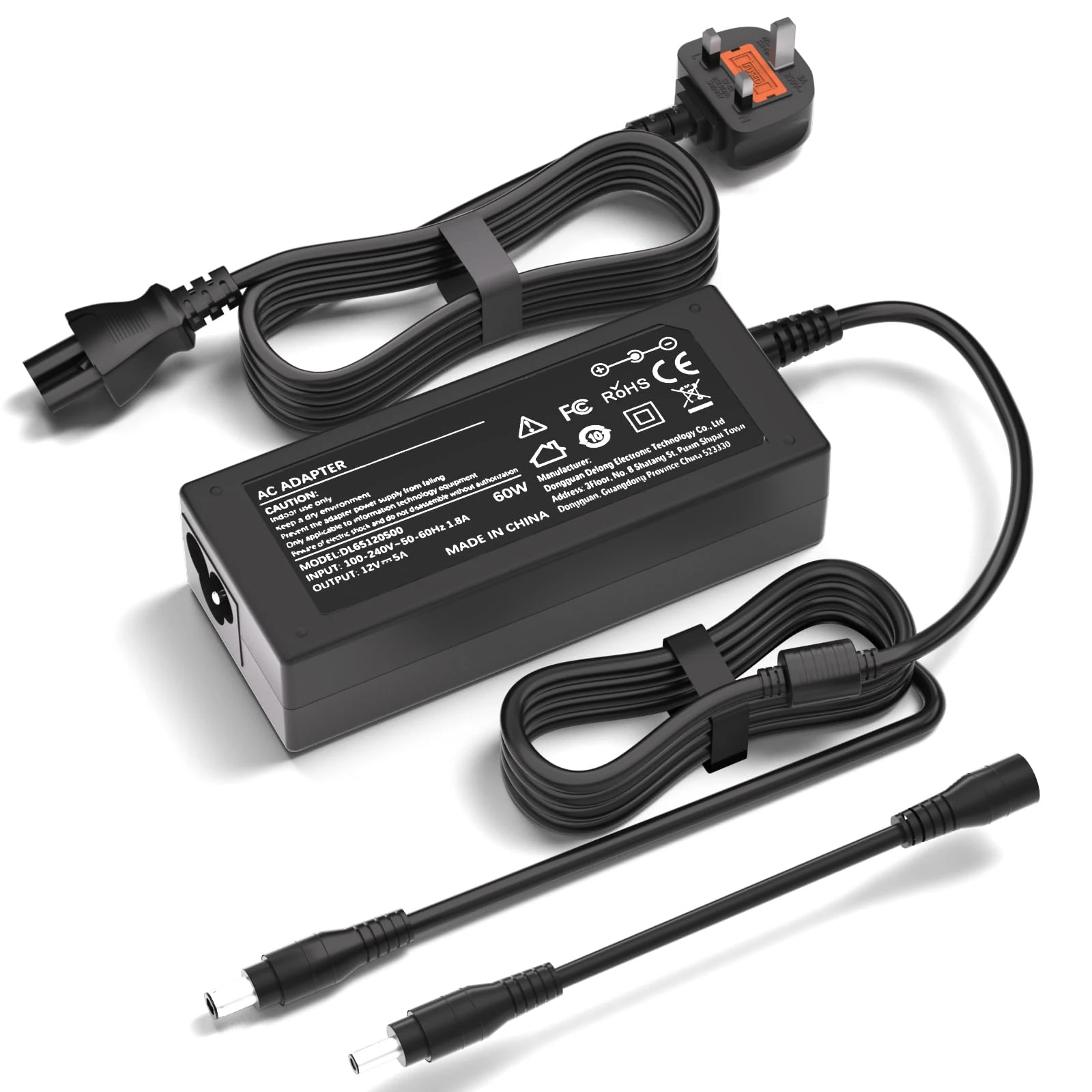 Cabuty 12V Charger Compatible with Peloton Exercise Bike PLTN-RB1V1 PLTN-RB1VO PLTN-RB1VQ ATS050TP121 AC Adapter Power Supply Cord