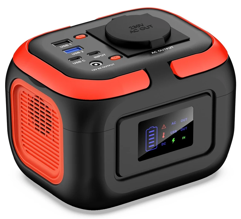 SinKeu Portable Power Station 97 Wh, 26400 mAh Mini Generator with 120 W 230 V AC Socket, 12 V DC, USB Ports for Mobile Phone Laptop, Mobile Power Supply Battery for Camping, Travel, Emergency