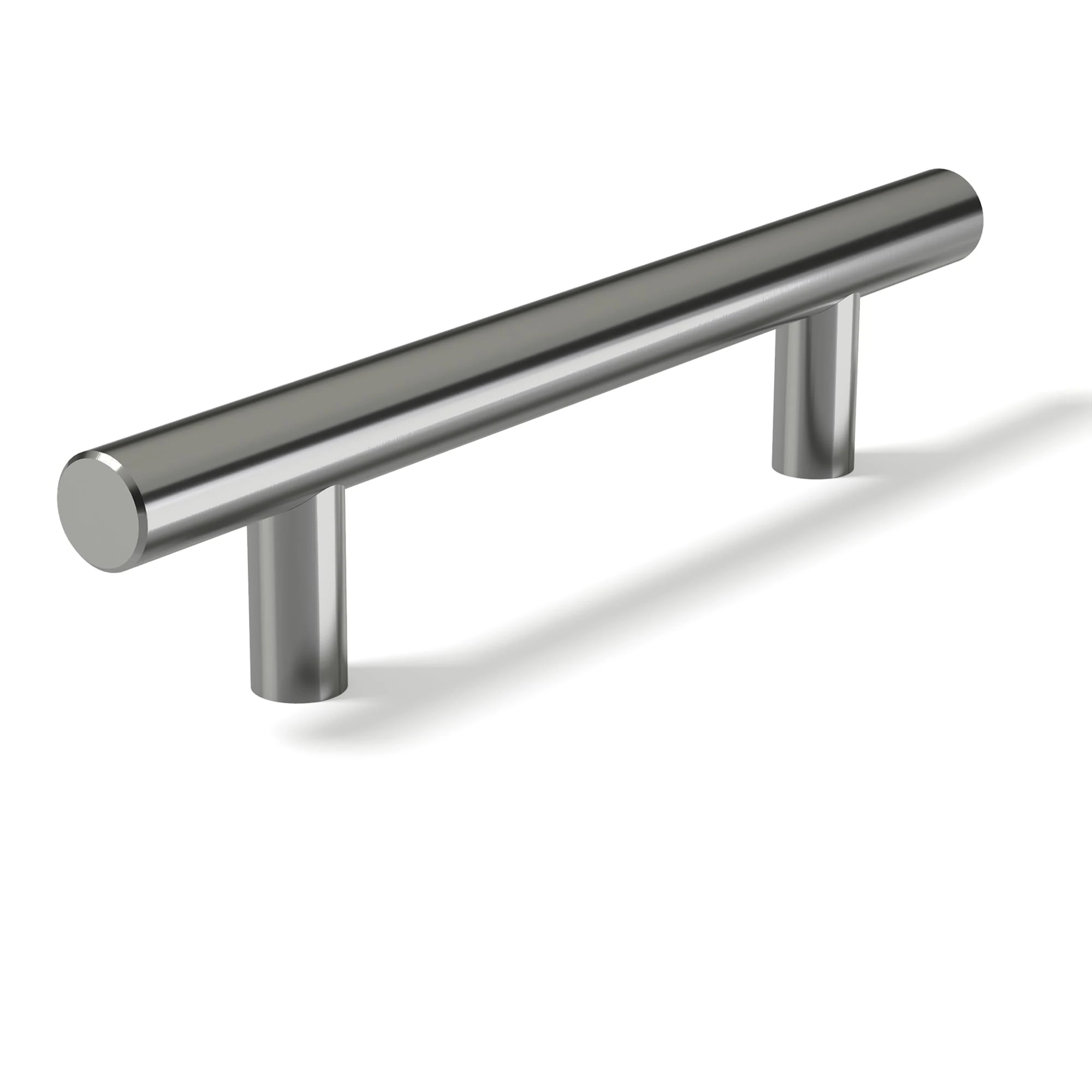 AwmnSrman Kitchen Cupboard Handles Silver 1 Pack 96 mm(3,78 inch) Hole Center, Brushed Finish Stainless Steel Installation of Holes