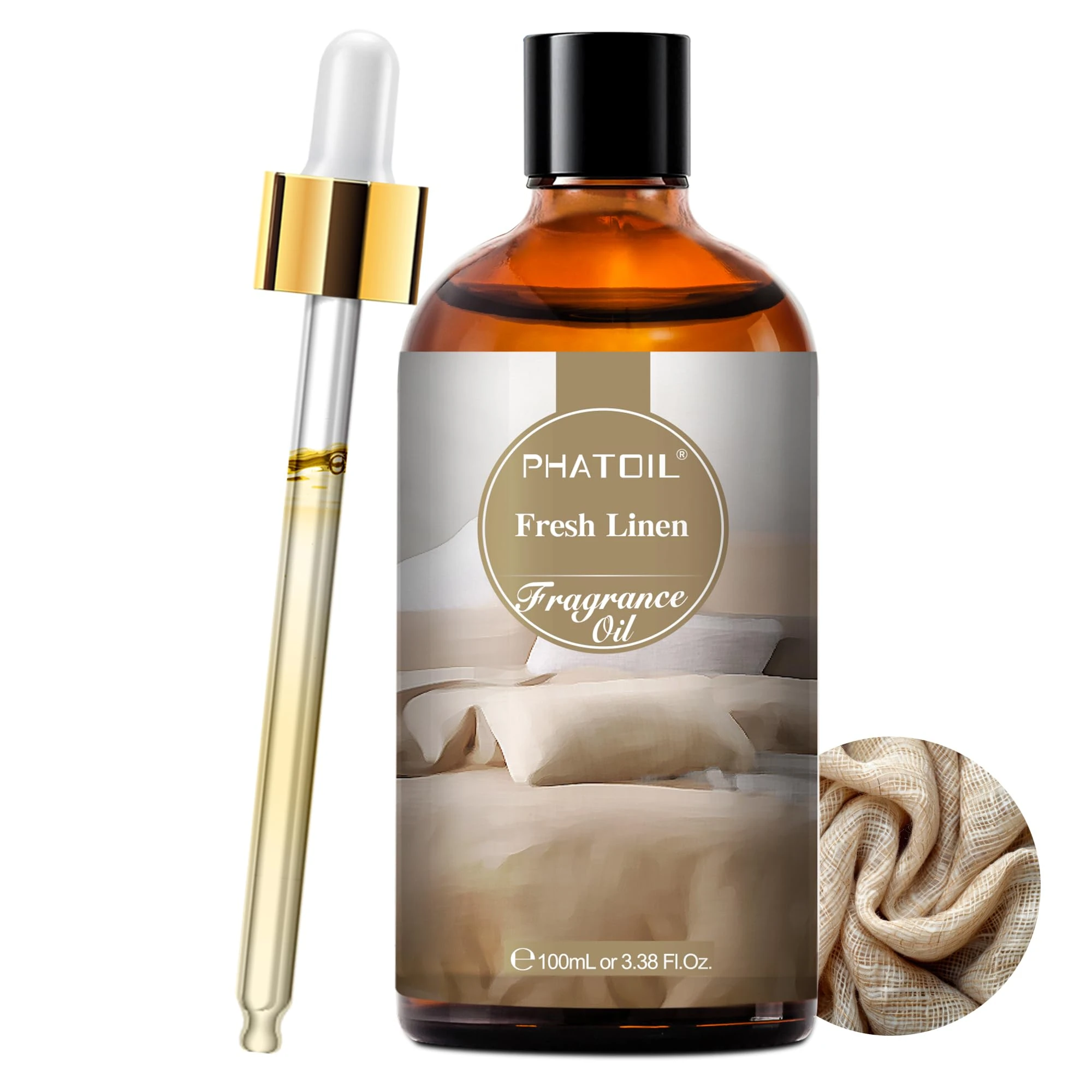 Fresh Linen Fragrance Oils for Aromatherapy, Essential Oils for Diffusers for Home, Perfect for Diffuser, DIY Candle and Soap Making, DIY Scented Products - 100ml