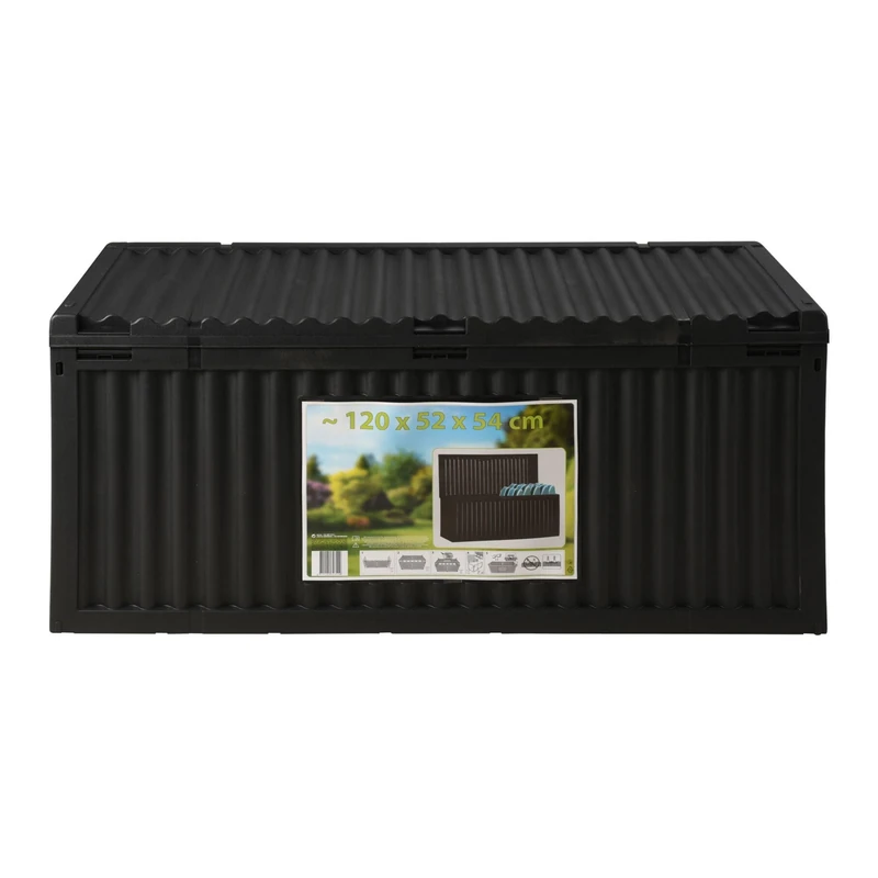 Well Home 295 Litre Graphite and Aluminium Garden Chest - Image 1