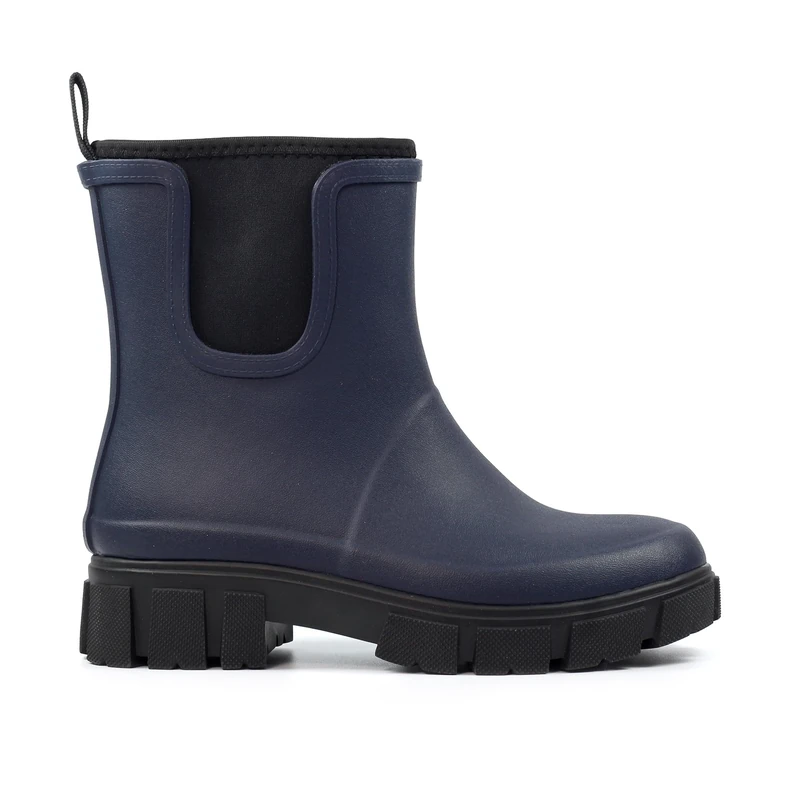 Ladies Lake Navy Ankle Wellington 7 Blue