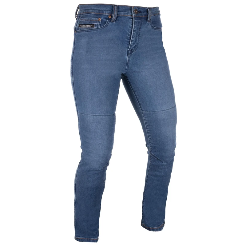 Oxford Women's Original Approved Sofia AA Straight Motorcycle Jeans, Mid Blue, Short, 12