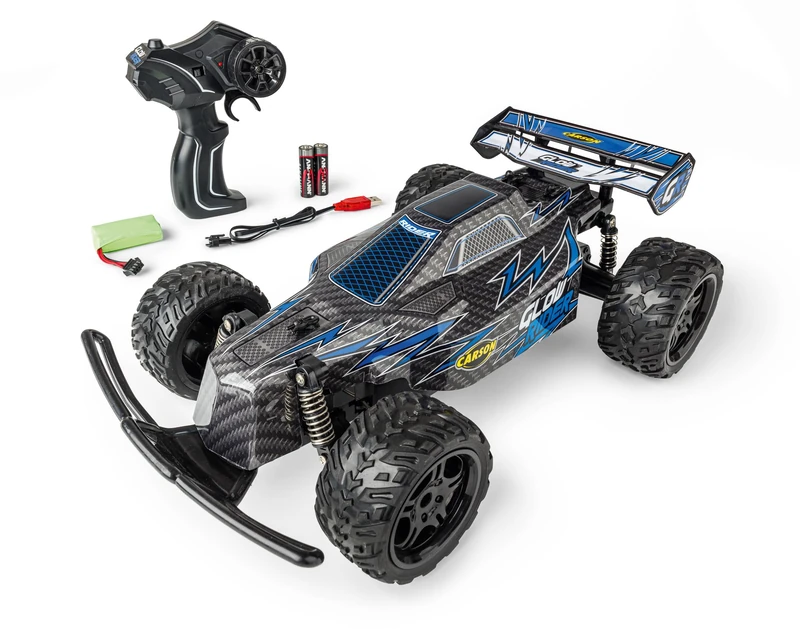 Carson 500404299 1:12 Glow Rider 2.4GHz 100% RTR Blue - RC Vehicle, Vehicle, RC Vehicle for Children, Remote Controlled Vehicle, 100% Complete Set