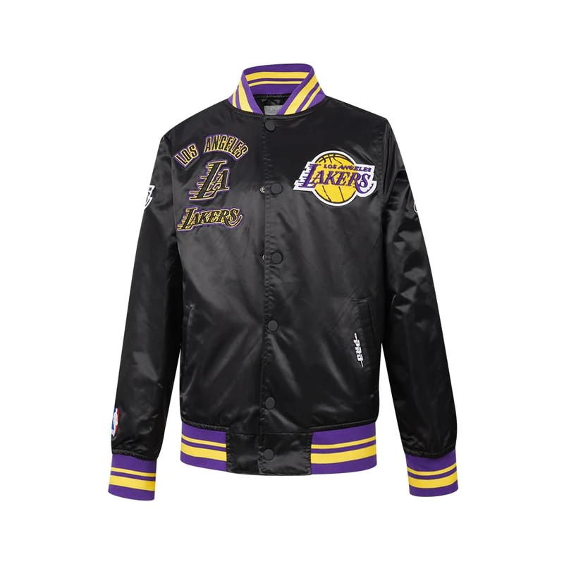 Pro Standard Big Boys NBA Los Angeles Lakers Retro Classics Satin Jacket Black/Purple XL