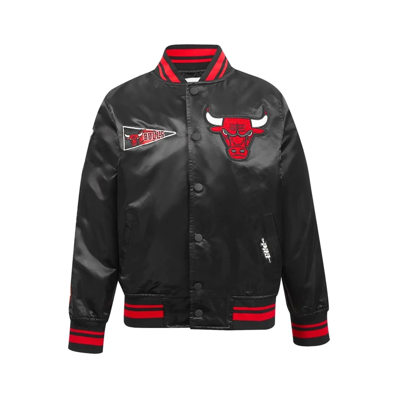 Pro Standard Big Boys NBA Chicago Bulls Retro Classics Satin Jacket Black/Red/Black L