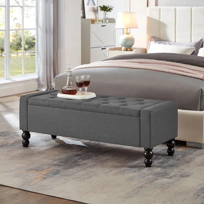 DRM‘SCUUM Ottoman with Storage (Dark Gray)