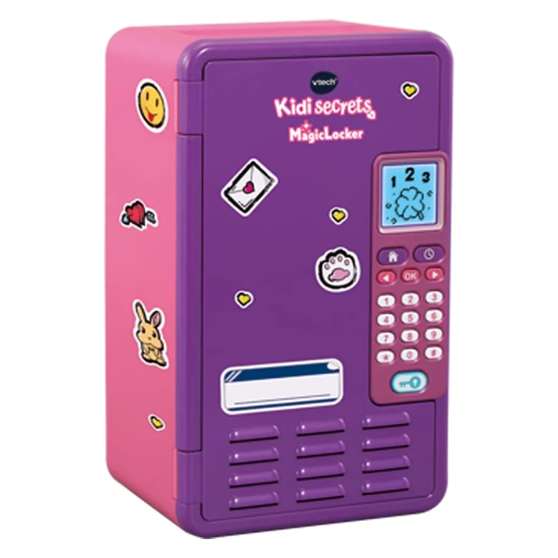 VTech KidiSecrets Magic Locker Pink, Interactive Safe with Secret Code, Including 3 Educational Games, Sticker to Customize Locker, Italian Language, Batteries Included, 6-12 Years