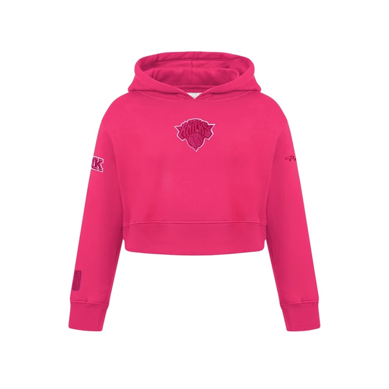 Pro Standard Big Girls NBA New York Knicks Classic Triple Pink Pull Over Hoodie Beetroot Purple M