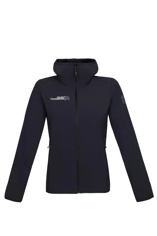 Rock Experience Women's Ofen Hoodie Softshell Woman Jacket Technical Windproof, Black, L
