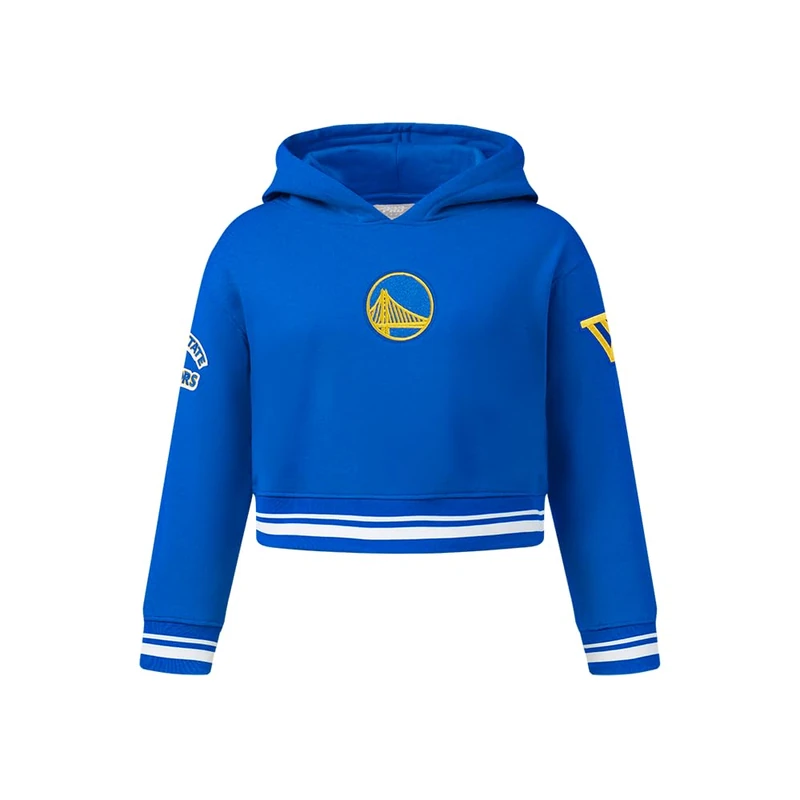 Pro Standard Big Girls NBA Golden State Warriors Retro Classics Crewneck Sweatshirt Royal Blue L