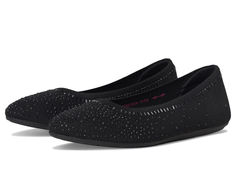 Skechers Modern Comfort Women's Women's Cleo 2.0 Mesmerizing Nights Ballet Flats, Black, 8.5 UK