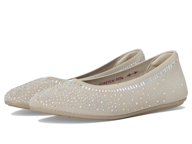 Skechers Modern Comfort Women's Women's Cleo 2.0-Mesmerizing Nights Ballet Flat, Taupe, 5 UK