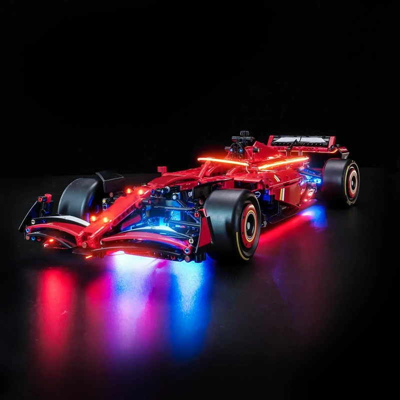 LocoLee Led Light Set Compatible with Lego 42207 Ferrari SF-24 F1 Car Led Decoration Lighting Kit Compatible with Lego 42207 Building Blocks Model,Only Lights Set,No Model