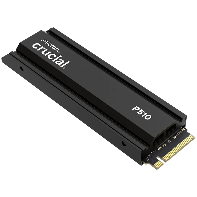 Crucial P510 2TB SSD NVMe M.2 PCIe 5.0 x4 Gen5 with Heatsink, Read/Write Speeds up to 10,000/8,700 MB/s, Desktop PC and PS5 Compatible, Solid State Drive - CT2000P510SSD5-01