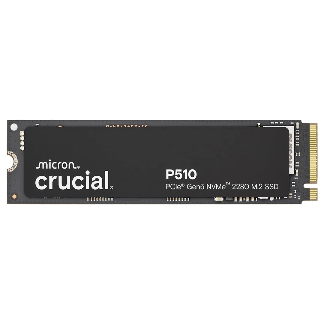 Crucial P510 1TB SSD NVMe M.2 PCIe 5.0 x4 Gen5, Read/Write Speeds up to 11,000/9,500 MB/s, Laptop & Desktop (PC) Compatible, Solid State Drive - CT1000P510SSD8-01