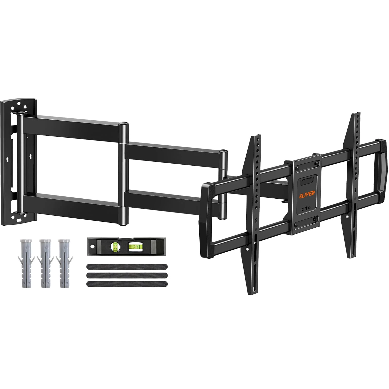 ELIVED 762mm Long Arm TV Wall bracket for Most 42-75 Inch TVs, Long Extension Corner TV Mount, Full Motion Wall Mount Bracket Swivel and Tilt, Holds up to 45KG. Max VESA 600x400mm, EV3037