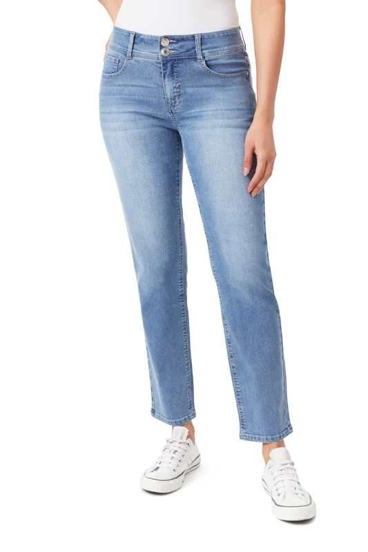Angels Forever Young Women's Curvy Straight Mid-Rise Jeans, Nashville, 10 - Image 1