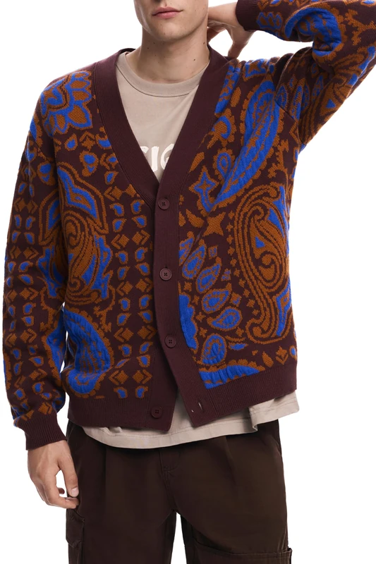 Desigual Man Top 1 Color, 6009 Chocolate, L, brown, L