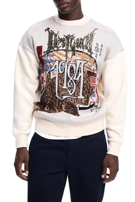 Desigual Sweat_Milton, 6006 Stone, S, brown, S